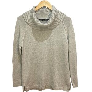 JEANNE PIERRE Light Gray Cowl Neck Sweater